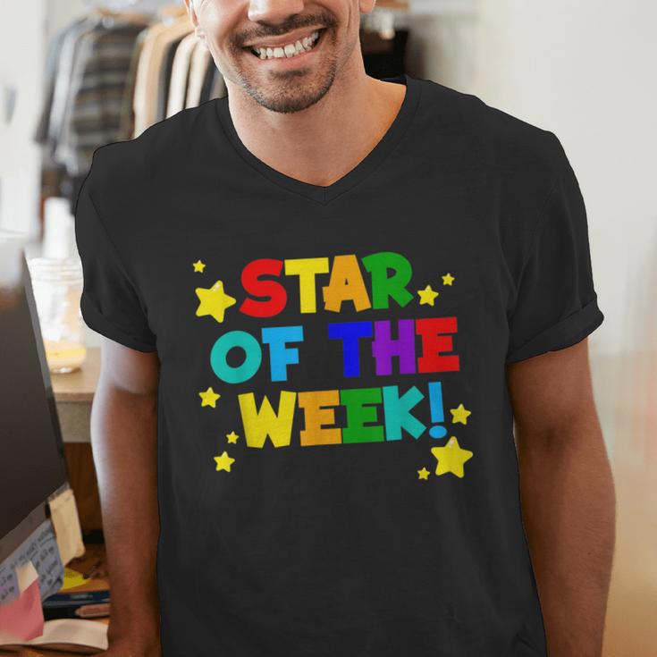 Star Of The Week Cheerful Recognition Student Teachers Class Men Women Kids Men's V-Neck T-Shirt, funny gift Star Of The Week Cheerful Recognition Student Teachers Class Men Women Kids Men's V-Neck T-Shirt, funny gift