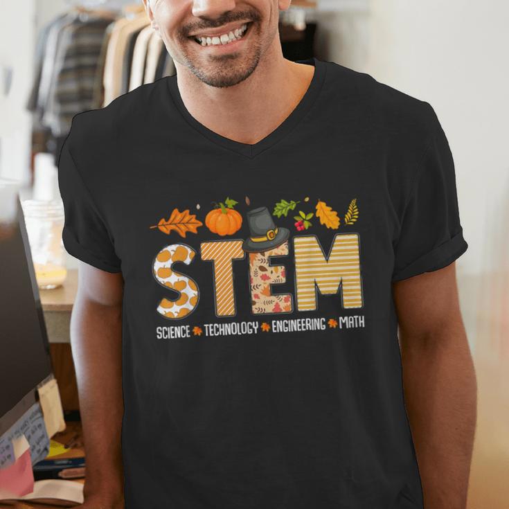 STEM Teacher Thanksgiving Grateful Educator Science Class Men's V-Neck T-Shirt, Science Teacher Shirts, funny gift