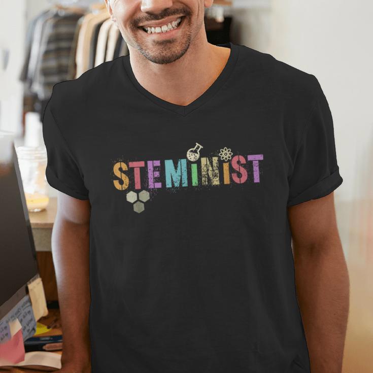 STEMINIST Technology Student STEM Teacher Women Engineering Men's V-Neck T-Shirt, funny gift STEMINIST Technology Student STEM Teacher Women Engineering Men's V-Neck T-Shirt, funny gift