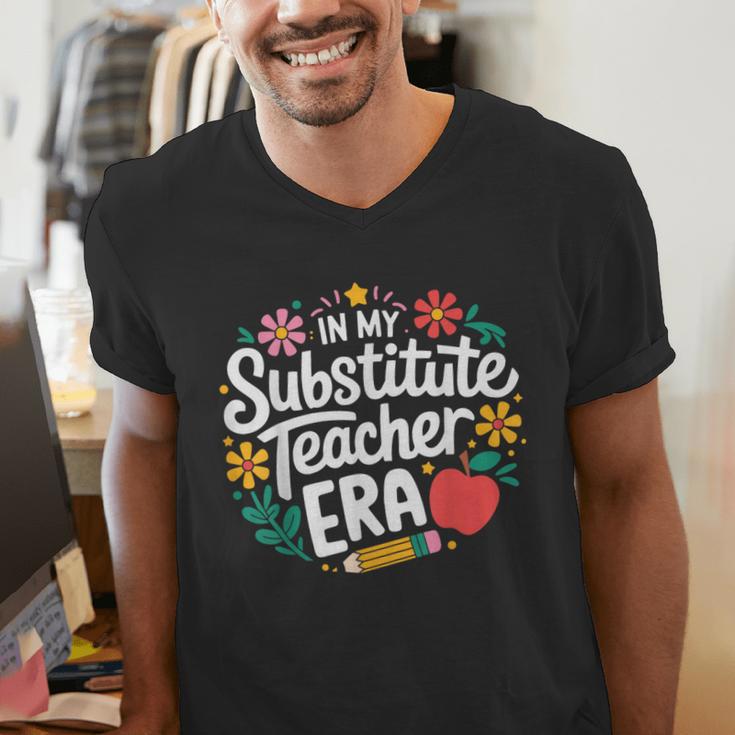In My Substitute Teacher Era Men's V-Neck T-Shirt, funny gift In My Substitute Teacher Era Men's V-Neck T-Shirt, funny gift