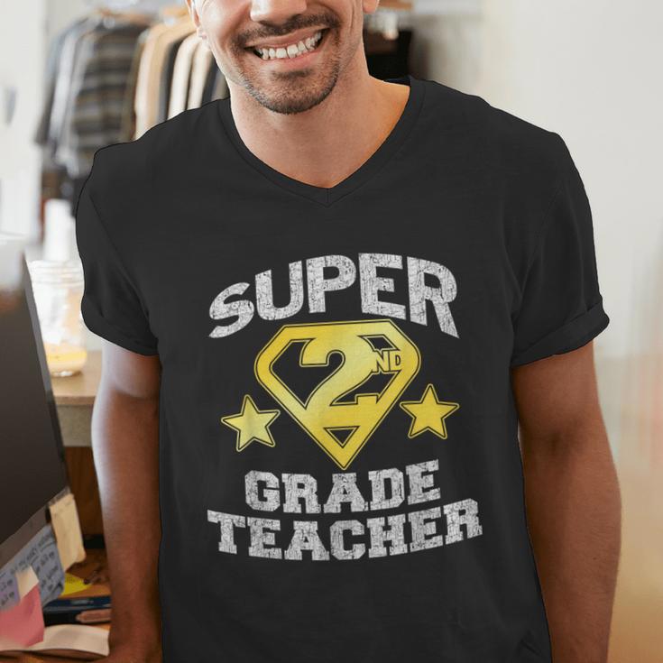 Super 2nd Grade Teacher Hero Men's V-Neck T-Shirt, Super Teacher Shirts, 2nd Grade Teacher Shirts, funny gift Super 2nd Grade Teacher Hero Men's V-Neck T-Shirt, Super Teacher Shirts, 2nd Grade Teacher Shirts, funny gift