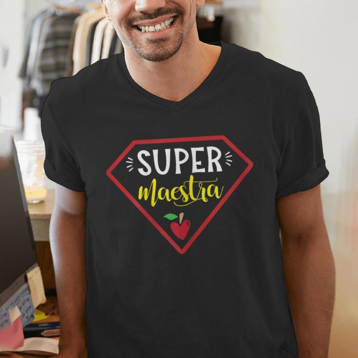 Super Heroe Maestra Espanol Spanish Super Teacher Men's V-Neck T-Shirt, Super Teacher Shirts, funny gift Super Heroe Maestra Espanol Spanish Super Teacher Men's V-Neck T-Shirt, Super Teacher Shirts, funny gift