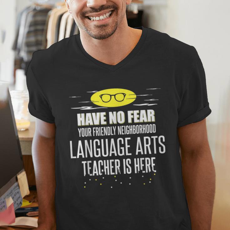 Super Language Arts Teacher Have No Fear T-Shirt Men's V-Neck T-Shirt, Super Teacher Shirts, funny gift Super Language Arts Teacher Have No Fear T-Shirt Men's V-Neck T-Shirt, Super Teacher Shirts, funny gift