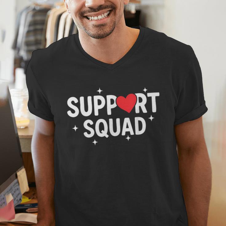 Support Squad Cute Heart Supportive Teacher Team Member Men's V-Neck T-Shirt, funny gift Support Squad Cute Heart Supportive Teacher Team Member Men's V-Neck T-Shirt, funny gift