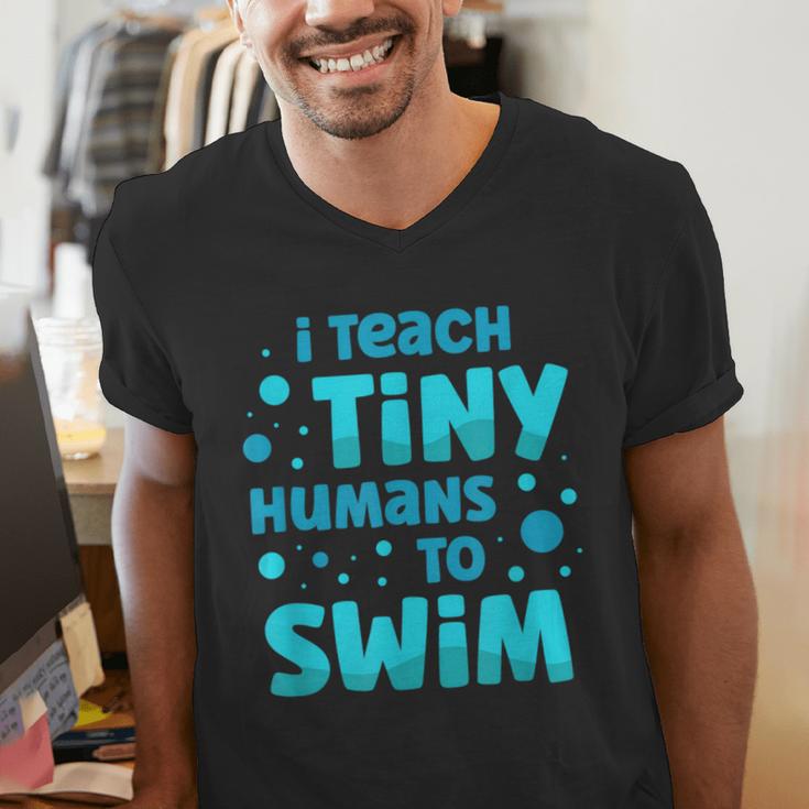 Swimming Teacher I Teach Tiny Humans To Swim Swim Instructor Men's V-Neck T-Shirt, funny gift Swimming Teacher I Teach Tiny Humans To Swim Swim Instructor Men's V-Neck T-Shirt, funny gift