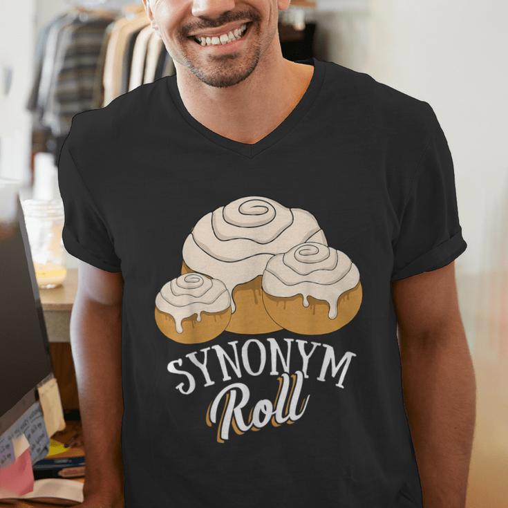 Synonym Roll Teacher And Grammar Geeks Pun For Men Women Kids Men's V-Neck T-Shirt, funny gift Synonym Roll Teacher And Grammar Geeks Pun For Men Women Kids Men's V-Neck T-Shirt, funny gift