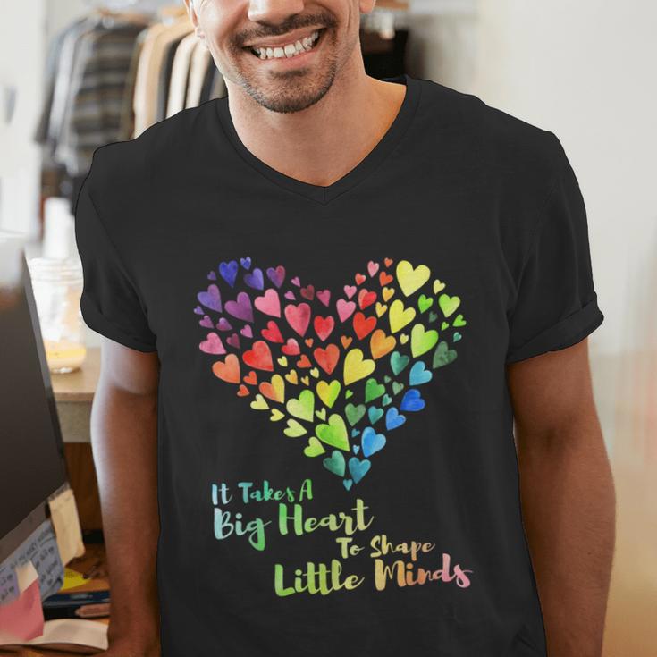 It Takes A Big Heart To Shape Little Minds Teacher Student Men Women Kids Men's V-Neck T-Shirt, funny gift It Takes A Big Heart To Shape Little Minds Teacher Student Men Women Kids Men's V-Neck T-Shirt, funny gift