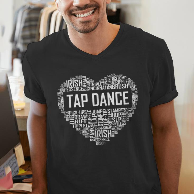 Tap Dance Heart Lover Tap Dancer Dancing Teacher For Men Women Girls Kids Men's V-Neck T-Shirt, funny gift