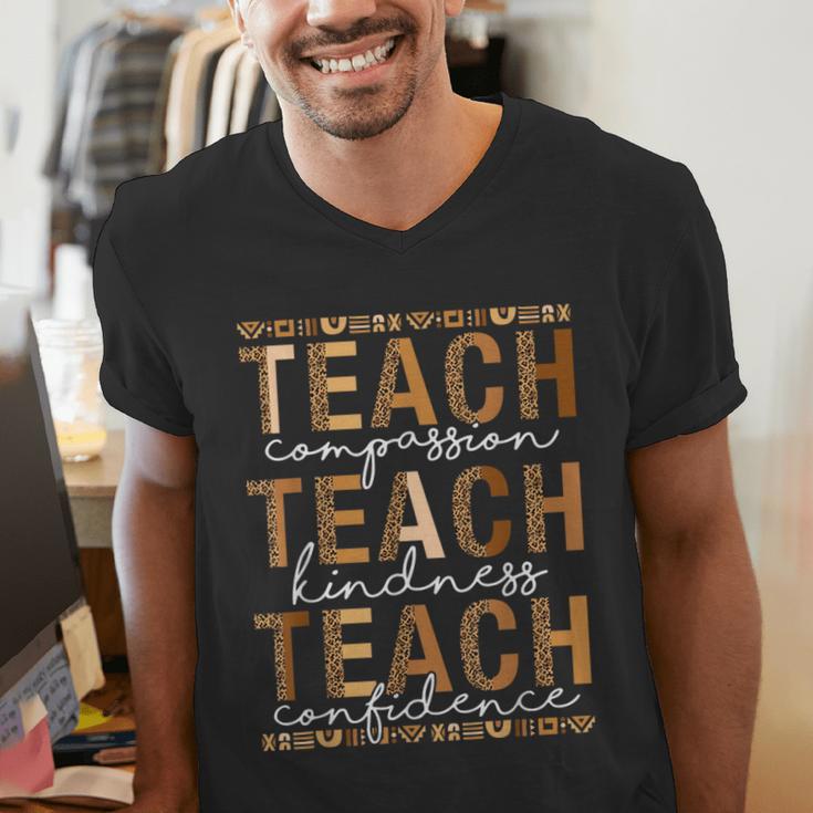 Teach Compassion Kindness Confidence History Teacher Men's V-Neck T-Shirt, History Teacher Shirts, funny gift Teach Compassion Kindness Confidence History Teacher Men's V-Neck T-Shirt, History Teacher Shirts, funny gift