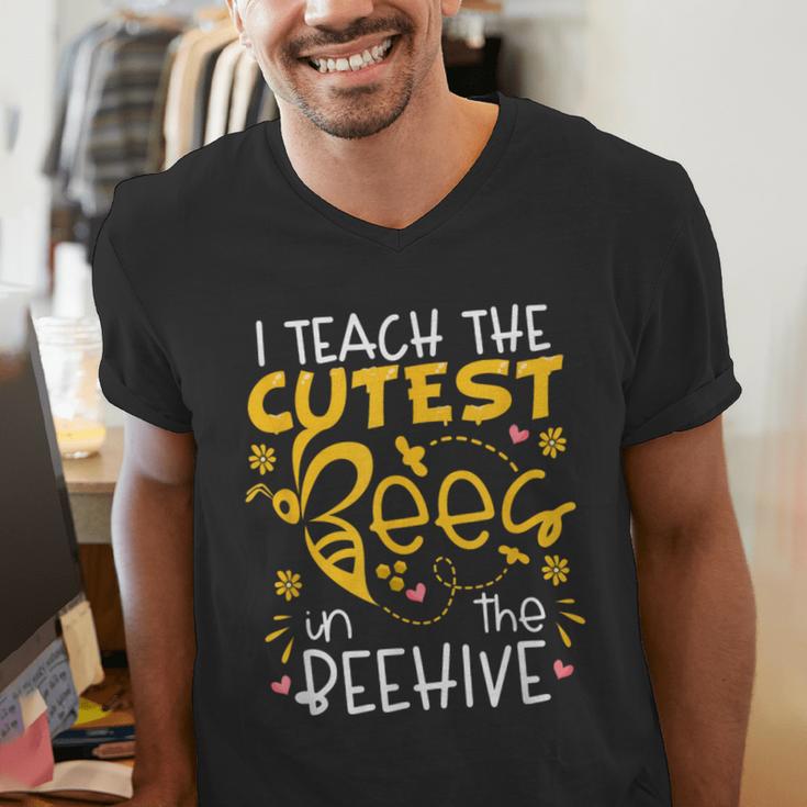 I Teach The Cutest Bees In The Beehive Teacher Men's V-Neck T-Shirt, funny gift I Teach The Cutest Bees In The Beehive Teacher Men's V-Neck T-Shirt, funny gift