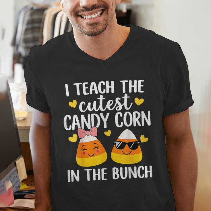I Teach The Cutest Candy Corn In The Bunch Teacher Halloween Men's V-Neck T-Shirt, funny gift I Teach The Cutest Candy Corn In The Bunch Teacher Halloween Men's V-Neck T-Shirt, funny gift