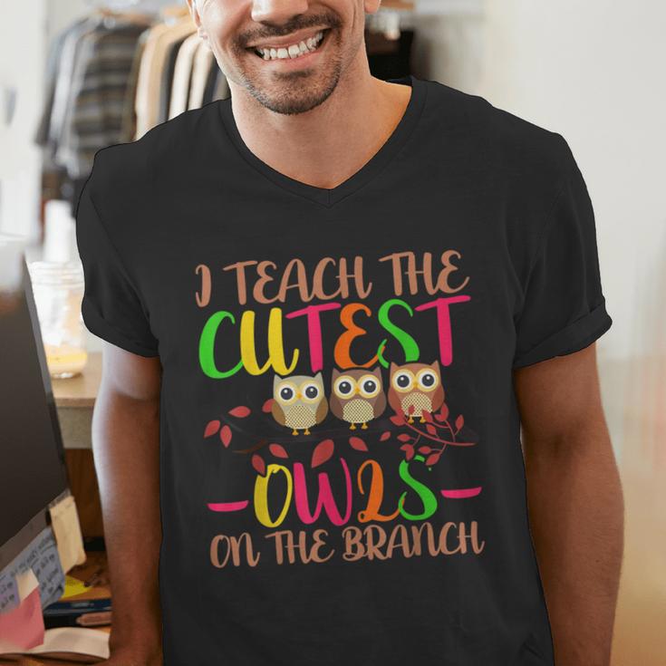 I Teach The Cutest Owls Christmas Or Teachers Day Men's V-Neck T-Shirt, funny gift I Teach The Cutest Owls Christmas Or Teachers Day Men's V-Neck T-Shirt, funny gift