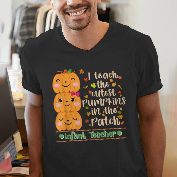 I Teach The Cutest Pumpkins In The Patch Infant Teacher Men's V-Neck T-Shirt, funny gift I Teach The Cutest Pumpkins In The Patch Infant Teacher Men's V-Neck T-Shirt, funny gift