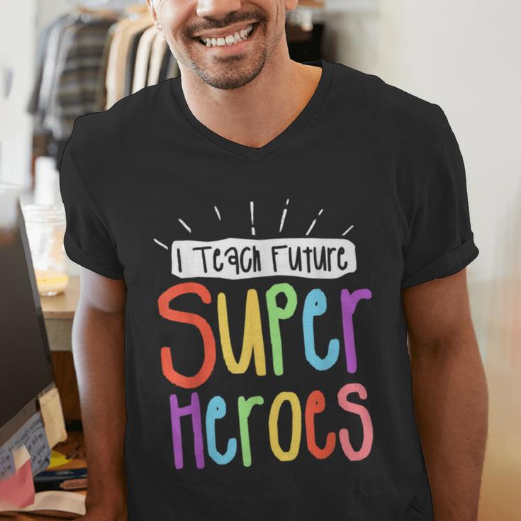 I Teach Future Superheroes Teacher Teaching Men's V-Neck T-Shirt, Future Teacher Shirts, funny gift