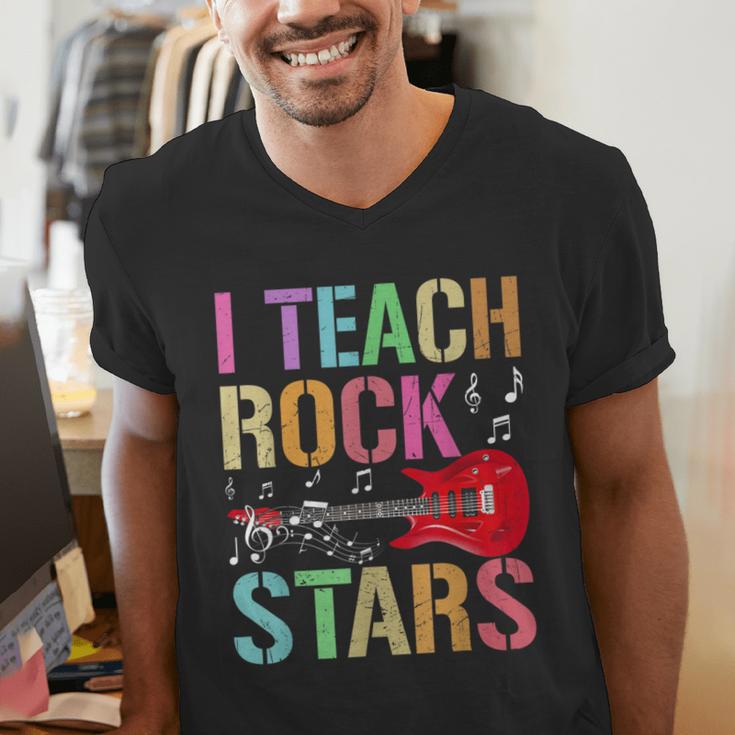 I Teach Rockstars Band Vibes Teacher Rocks My Music Teaching Men's V-Neck T-Shirt, funny gift I Teach Rockstars Band Vibes Teacher Rocks My Music Teaching Men's V-Neck T-Shirt, funny gift