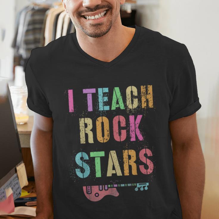 I TEACH ROCKSTARS Band Vibes Teacher Rocks My Music Teaching Men's V-Neck T-Shirt, funny gift I TEACH ROCKSTARS Band Vibes Teacher Rocks My Music Teaching Men's V-Neck T-Shirt, funny gift