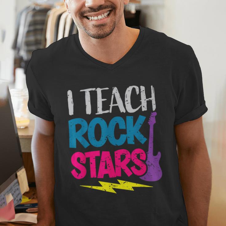 I Teach Rockstars Tee Orchestra Music Teacher Back To School Men's V-Neck T-Shirt, funny gift I Teach Rockstars Tee Orchestra Music Teacher Back To School Men's V-Neck T-Shirt, funny gift