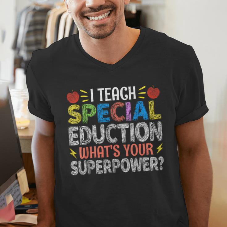 I Teach Special Education SPED Special Education Teacher For Men Women Men's V-Neck T-Shirt, funny gift