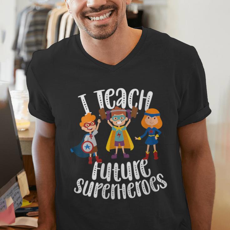 I Teach Superheroes Cute Back To School Teacher Men's V-Neck T-Shirt, funny gift I Teach Superheroes Cute Back To School Teacher Men's V-Neck T-Shirt, funny gift