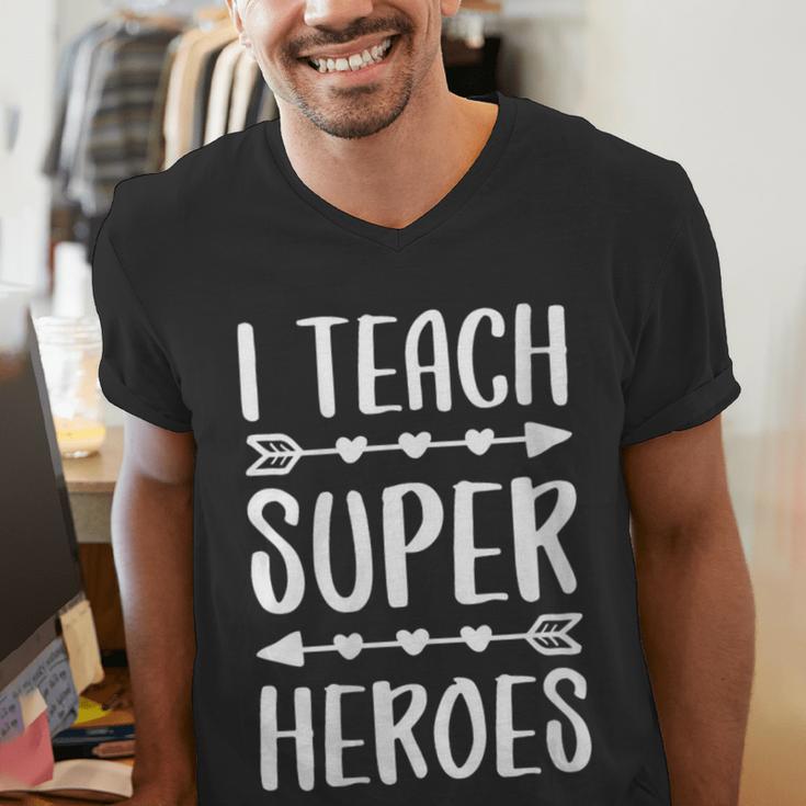 I Teach Superheroes Shirt Men Women School Teacher Men's V-Neck T-Shirt, funny gift