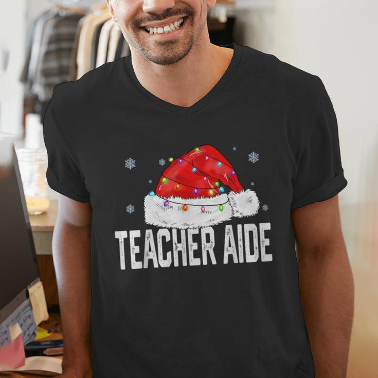 Teacher Aide Christmas Women Family Matching Group Xmas Men's V-Neck T-Shirt, funny gift Teacher Aide Christmas Women Family Matching Group Xmas Men's V-Neck T-Shirt, funny gift