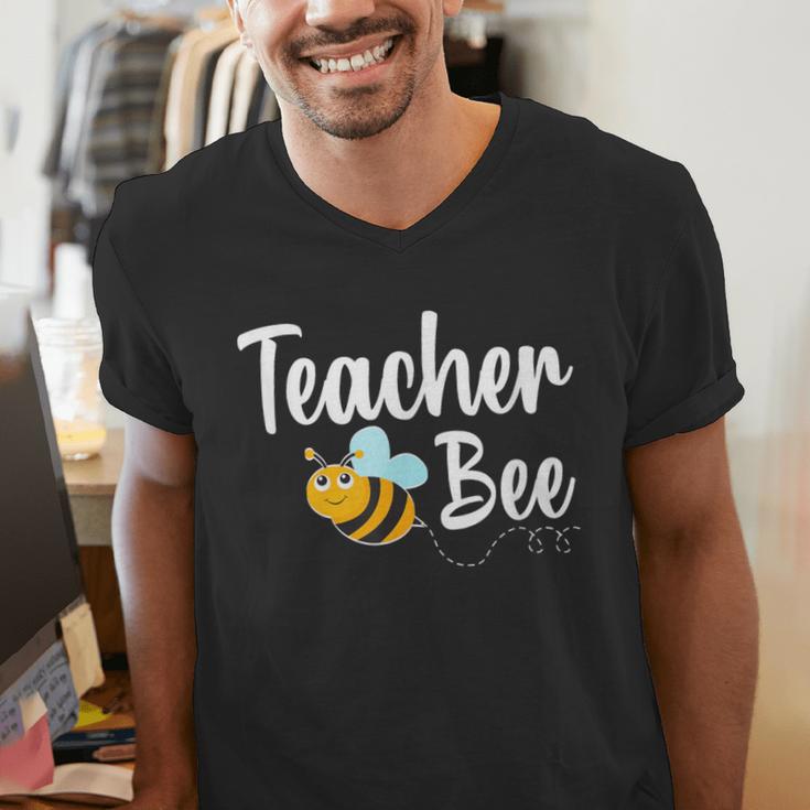 Teacher Bee Bumblebee Back To School Men's V-Neck T-Shirt, funny gift