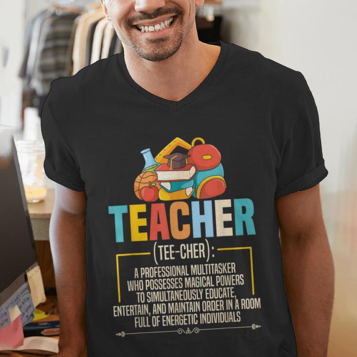 Teacher Definition Teaching School Teacher Men Women Men's V-Neck T-Shirt, funny gift Teacher Definition Teaching School Teacher Men Women Men's V-Neck T-Shirt, funny gift