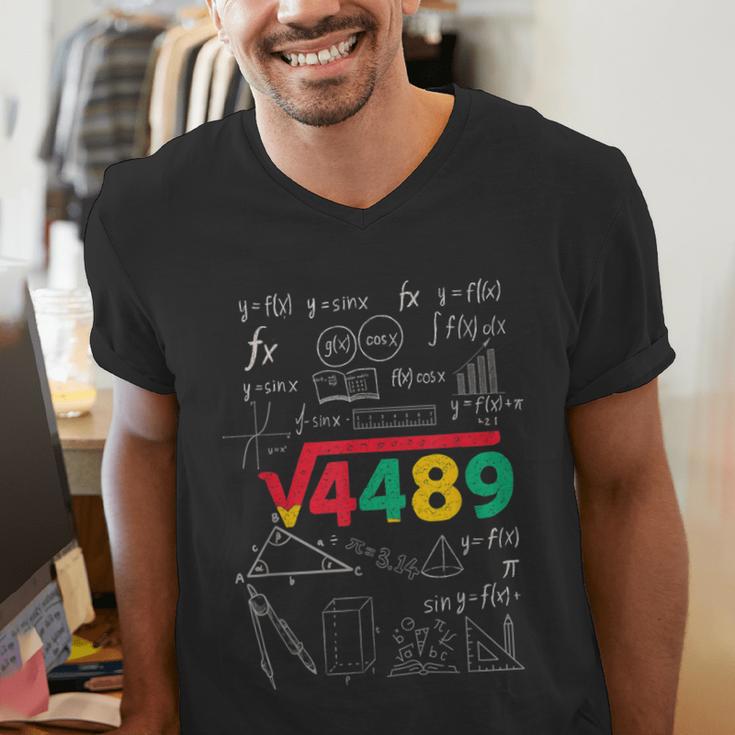 Teacher Math 67 Meme Square Root 4489 Slang Six Seven Men's V-Neck T-Shirt, funny gift Teacher Math 67 Meme Square Root 4489 Slang Six Seven Men's V-Neck T-Shirt, funny gift