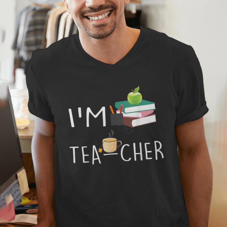 Teacher Puns I'm Tea-Cher Tea Lover Fun Teacher For Men Women Men's V-Neck T-Shirt, funny gift Teacher Puns I'm Tea-Cher Tea Lover Fun Teacher For Men Women Men's V-Neck T-Shirt, funny gift