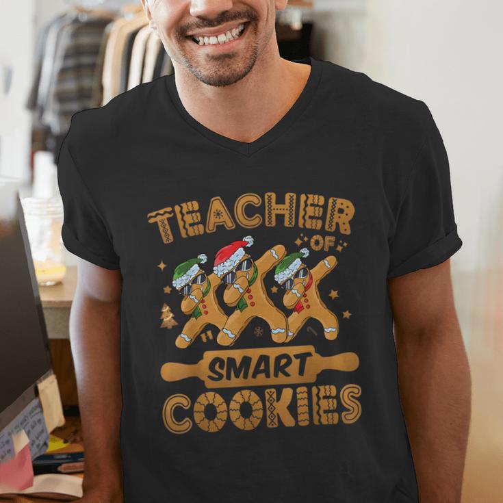 Teacher Of Smart Cookies Gingerbread Christmas Teacher Men's V-Neck T-Shirt, funny gift Teacher Of Smart Cookies Gingerbread Christmas Teacher Men's V-Neck T-Shirt, funny gift