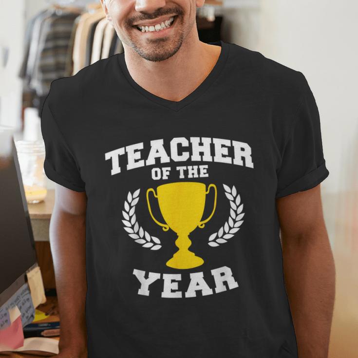Teacher Of The Year For Men Women Men's V-Neck T-Shirt, funny gift Teacher Of The Year For Men Women Men's V-Neck T-Shirt, funny gift