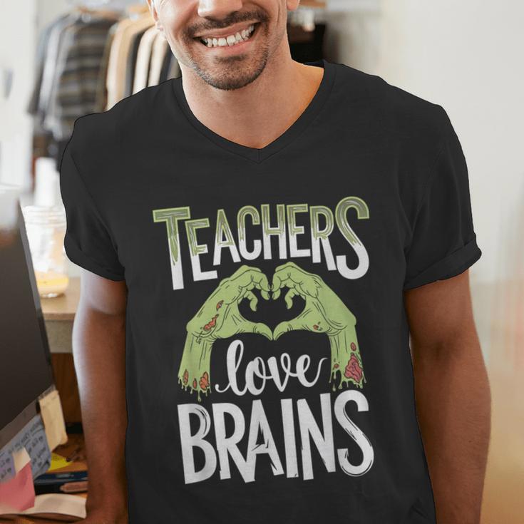 Teachers Love Zombie Teacher Halloween Fun Men's V-Neck T-Shirt, funny gift Teachers Love Zombie Teacher Halloween Fun Men's V-Neck T-Shirt, funny gift