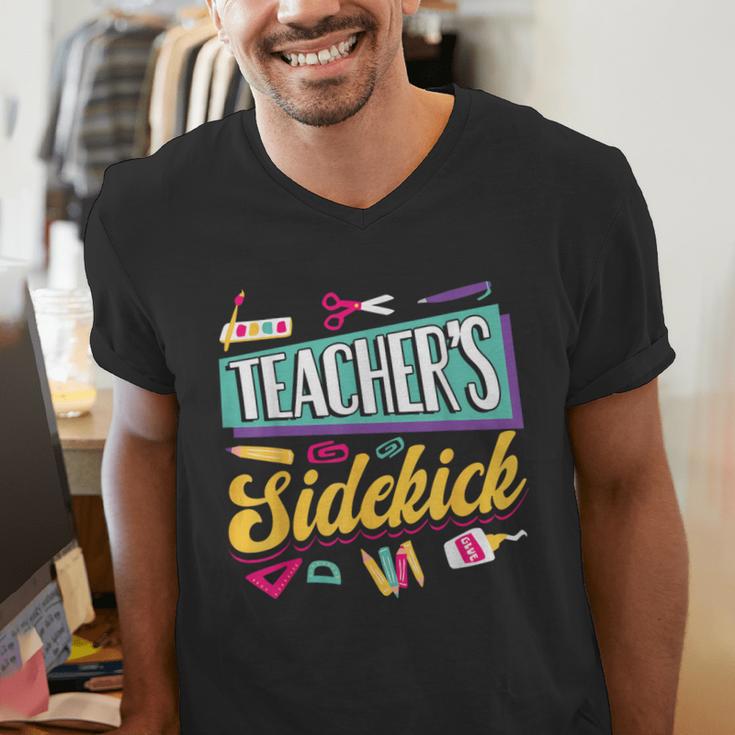 Teacher's Sidekick Teacher Assisting Teaching Assistant Men's V-Neck T-Shirt, funny gift Teacher's Sidekick Teacher Assisting Teaching Assistant Men's V-Neck T-Shirt, funny gift