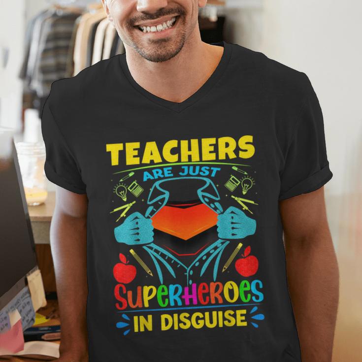 Teachers Are Superheroes – Fun Appreciation Men's V-Neck T-Shirt, funny gift Teachers Are Superheroes – Fun Appreciation Men's V-Neck T-Shirt, funny gift