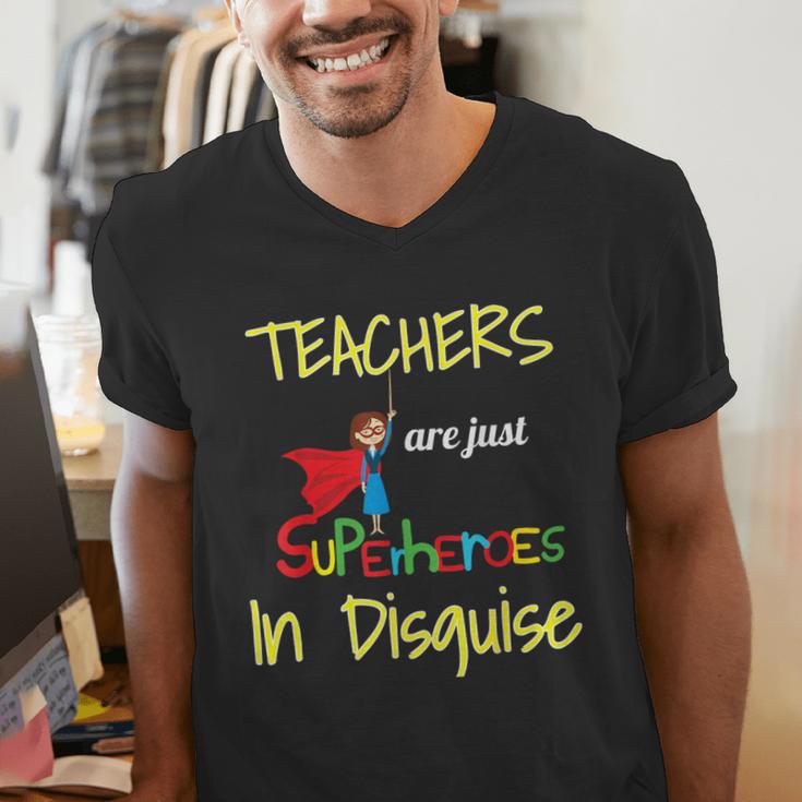 Teachers Are Superheroes First Day School T-Shirt Men's V-Neck T-Shirt, funny gift Teachers Are Superheroes First Day School T-Shirt Men's V-Neck T-Shirt, funny gift