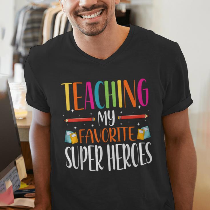 Teaching My Favorite Superheros Men Women SPED Teacher Men's V-Neck T-Shirt, funny gift Teaching My Favorite Superheros Men Women SPED Teacher Men's V-Neck T-Shirt, funny gift