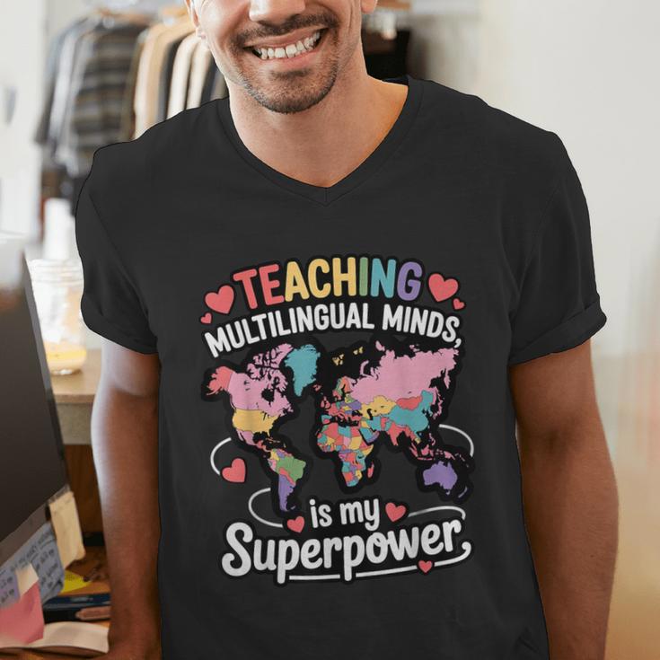 Teaching Multilingual Minds Learners English ESL Teacher Men's V-Neck T-Shirt, Esl Teacher Shirts, English Teacher Shirts, funny gift Teaching Multilingual Minds Learners English ESL Teacher Men's V-Neck T-Shirt, Esl Teacher Shirts, English Teacher Shirts, funny gift
