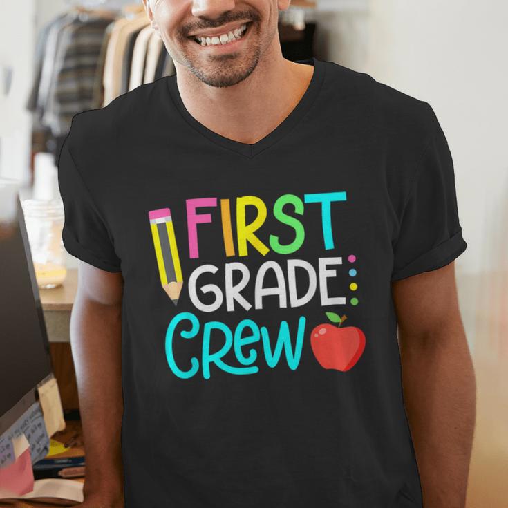 Team 1st Grade Crew Back To School 1st Grade Teacher Kids Men's V-Neck T-Shirt, funny gift