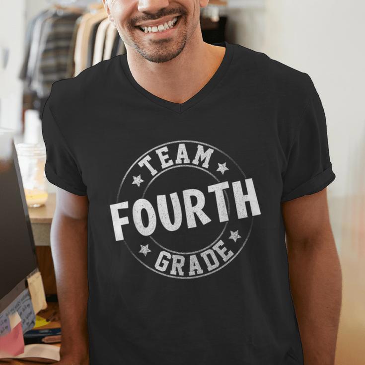 Team Fourth Grade Teacher Student Back To School 4th Grade Men's V-Neck T-Shirt, 4th Grade Teacher Shirts, funny gift Team Fourth Grade Teacher Student Back To School 4th Grade Men's V-Neck T-Shirt, 4th Grade Teacher Shirts, funny gift