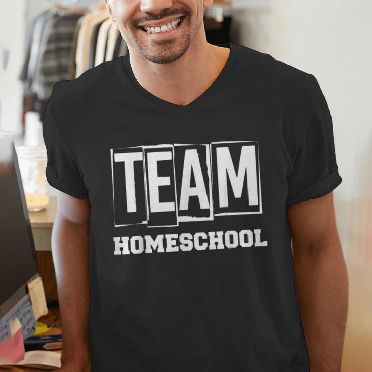 Team Homeschool Homeschooler Homeschooling Teacher Mom Kids Men's V-Neck T-Shirt, funny gift Team Homeschool Homeschooler Homeschooling Teacher Mom Kids Men's V-Neck T-Shirt, funny gift