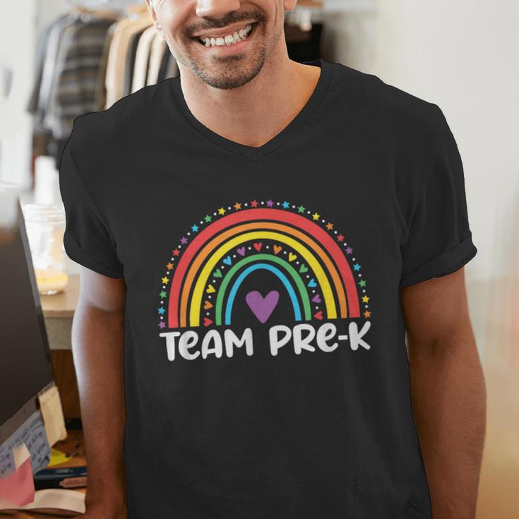 Team Pre-K Teacher Crew Squad Hello Back School Graduation Men's V-Neck T-Shirt, funny gift Team Pre-K Teacher Crew Squad Hello Back School Graduation Men's V-Neck T-Shirt, funny gift