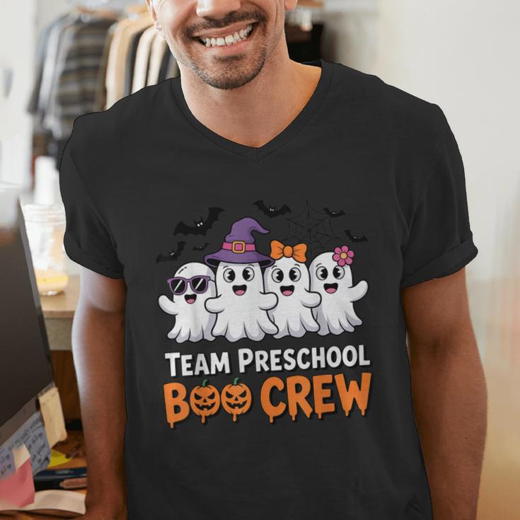 Team Preschool Boo Crew Halloween Teacher Student Costume Men's V-Neck T-Shirt, funny gift Team Preschool Boo Crew Halloween Teacher Student Costume Men's V-Neck T-Shirt, funny gift