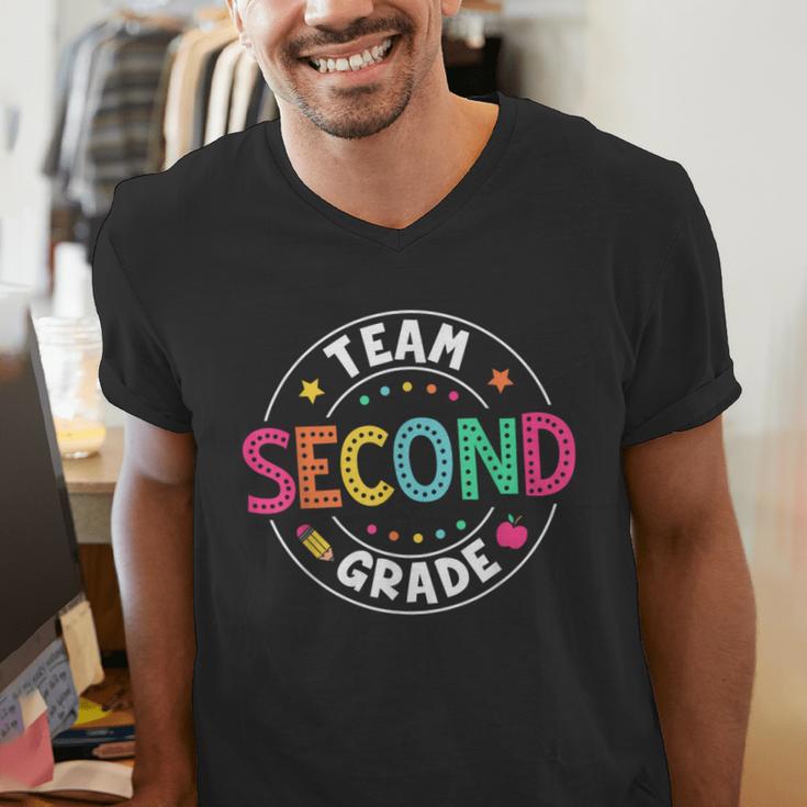 Team Second Grade Teacher Back To School 2nd Grade Squad Men's V-Neck T-Shirt, 2nd Grade Teacher Shirts, funny gift Team Second Grade Teacher Back To School 2nd Grade Squad Men's V-Neck T-Shirt, 2nd Grade Teacher Shirts, funny gift
