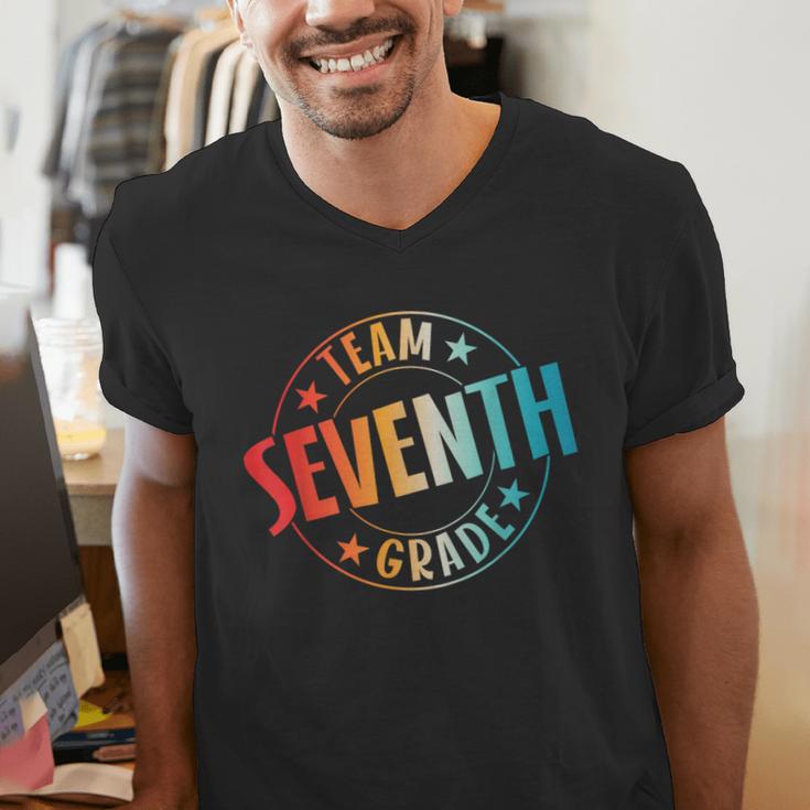 Team Seventh Grade Teacher Student Back To School 7th Grade Men's V-Neck T-Shirt, funny gift Team Seventh Grade Teacher Student Back To School 7th Grade Men's V-Neck T-Shirt, funny gift