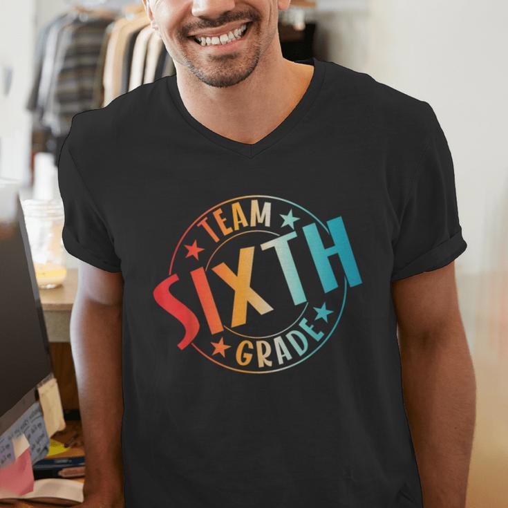 Team Sixth Grade Teacher Student Back To School 6th Grade Men's V-Neck T-Shirt, funny gift