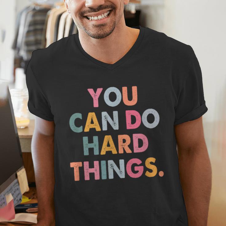 Test Day Teacher You Can Do Hard Things Women Kids Men's V-Neck T-Shirt, funny gift