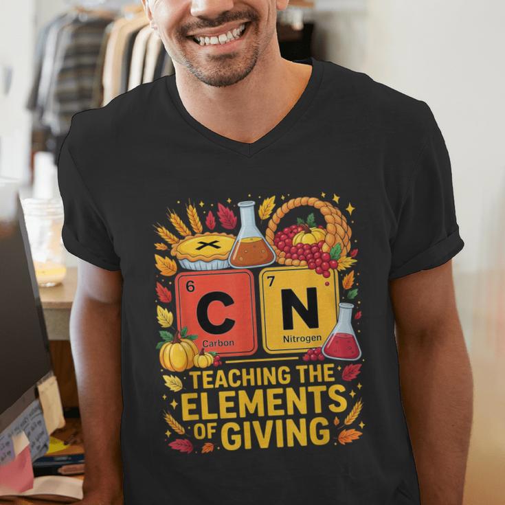 Thanksgiving 67 Meme Science Teacher Periodic Table Women Men's V-Neck T-Shirt, Science Teacher Shirts, funny gift