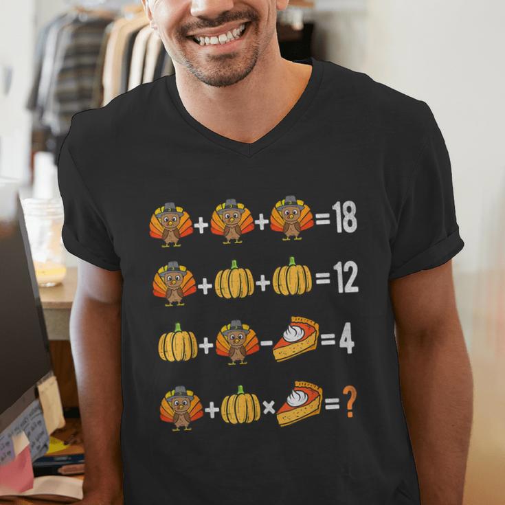 Thanksgiving Order Of Operations Thanksgiving Math Teacher Men's V-Neck T-Shirt, funny gift