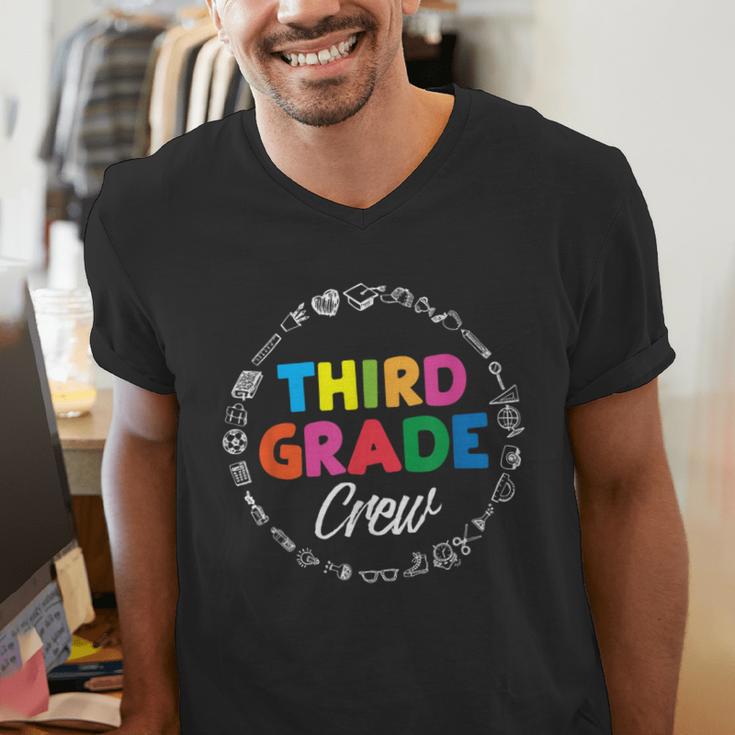 Third Grade Crew First Day Of School 3rd Grade Teacher Men's V-Neck T-Shirt, First Grade Teacher Shirts, funny gift Third Grade Crew First Day Of School 3rd Grade Teacher Men's V-Neck T-Shirt, First Grade Teacher Shirts, funny gift