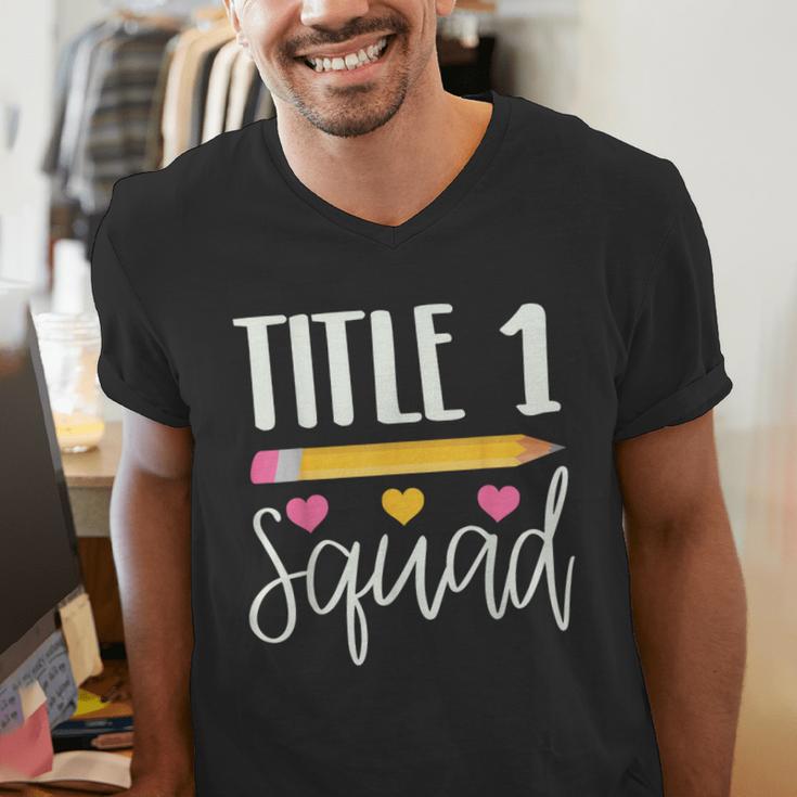 Title 1 Reading Teacher Shirt Men's V-Neck T-Shirt, funny gift